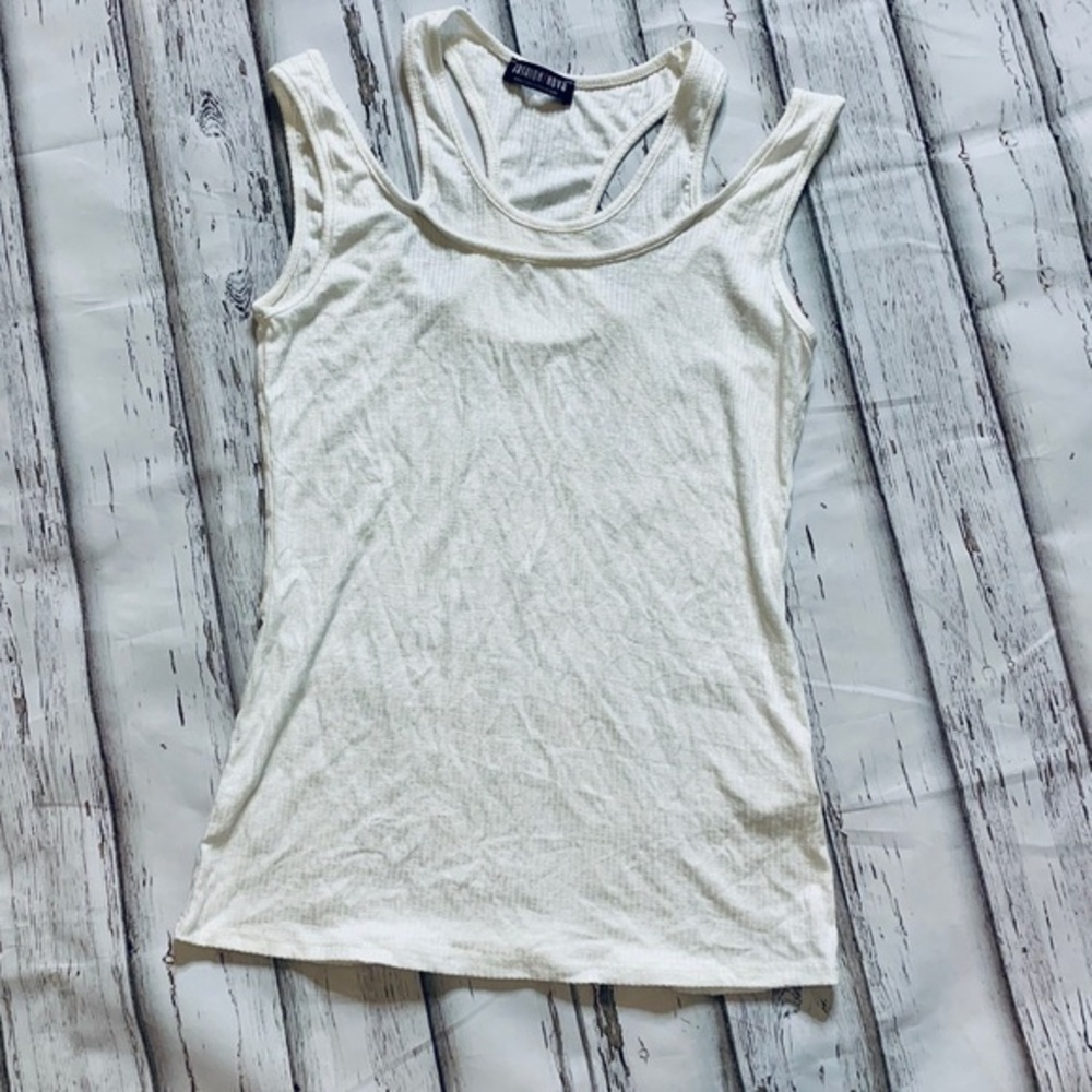 White Fashion Nova Double Tank Top-S **E414**